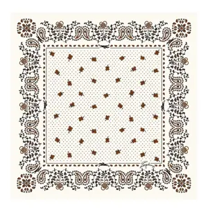 Longchamp Soie French Bandana Silk Scarf